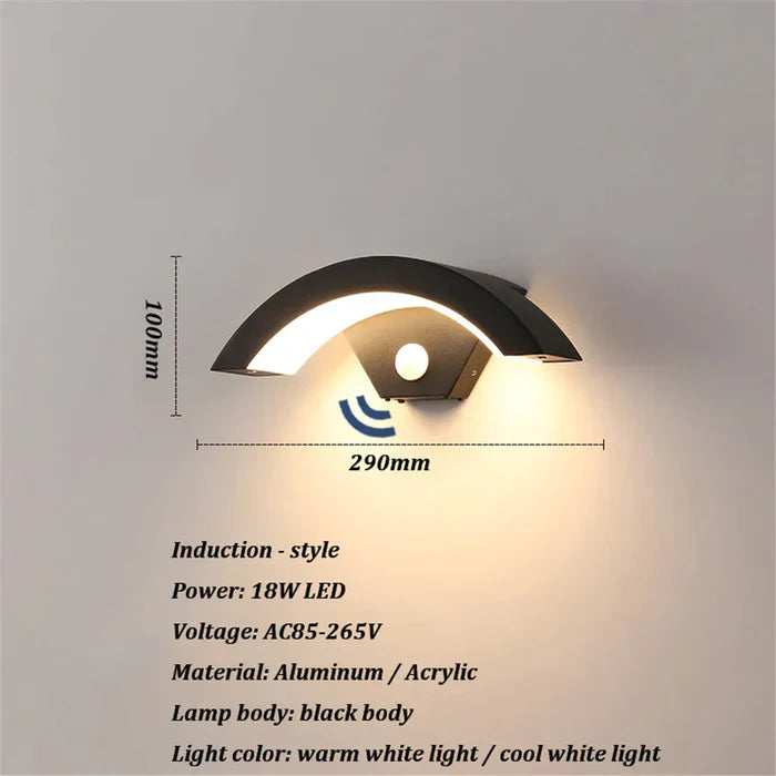 LumiVista - moderne wasserdichte wandleuchte für stilvolle außenbereiche