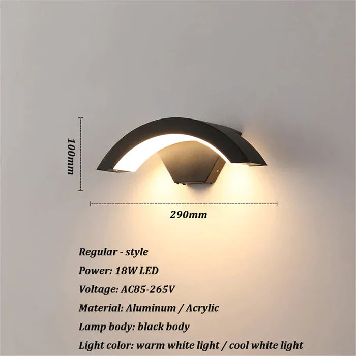LumiVista - moderne wasserdichte wandleuchte für stilvolle außenbereiche