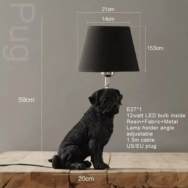 Pupart – art-deco-welpen-tischlampe