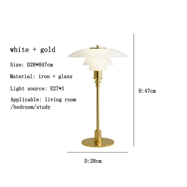 Celestialglimmer – nordische schlichte tischlampe aus glas