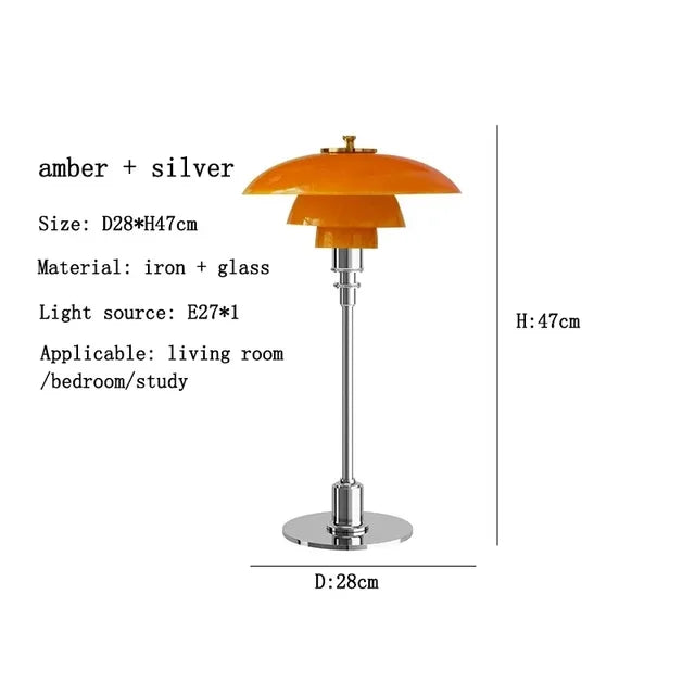 Celestialglimmer – nordische schlichte tischlampe aus glas