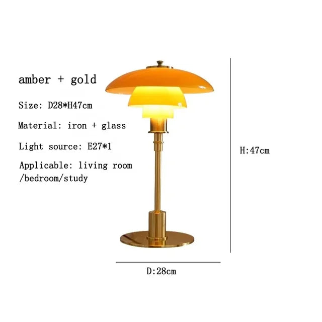 Celestialglimmer – nordische schlichte tischlampe aus glas