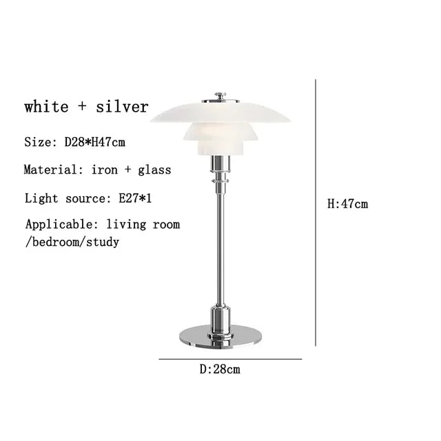Celestialglimmer – nordische schlichte tischlampe aus glas