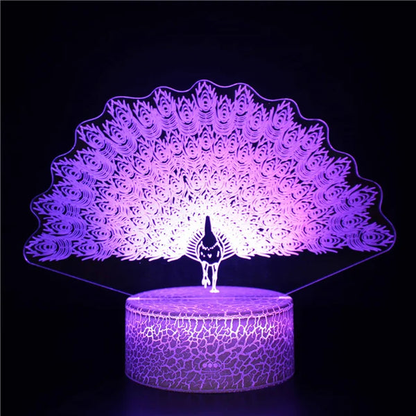 Magiccolor - pfau traum nachtlicht