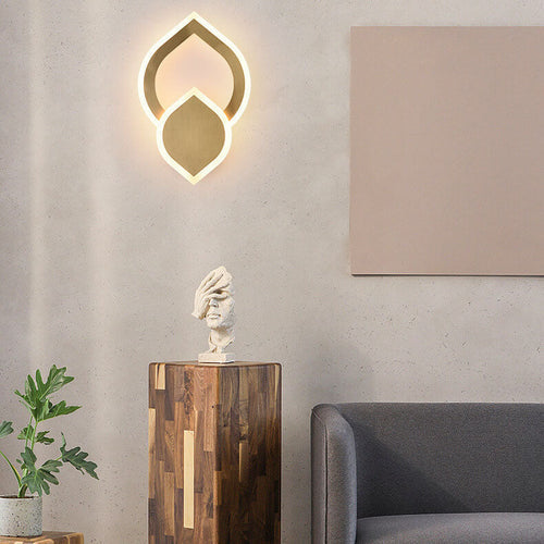Colorlicht - moderne led-wandlampe in blattform