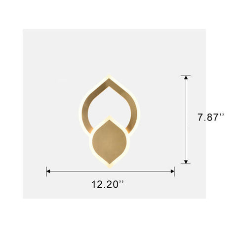 Colorlicht - moderne led-wandlampe in blattform