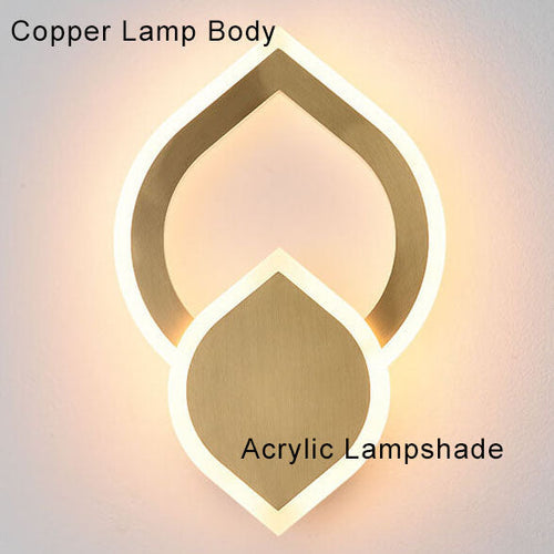 Colorlicht - moderne led-wandlampe in blattform
