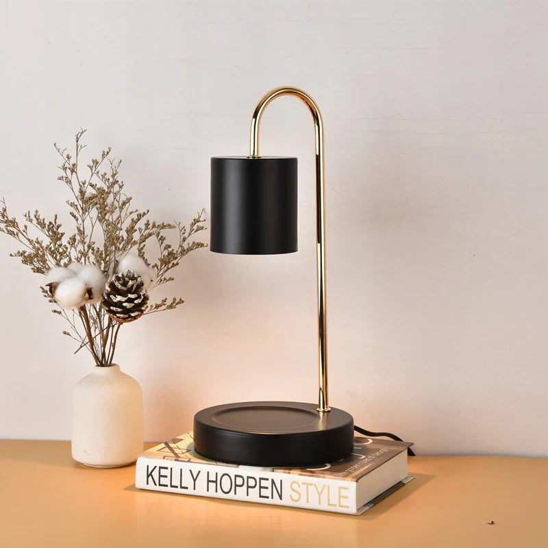 Tischlampe mit kerzenwärmer