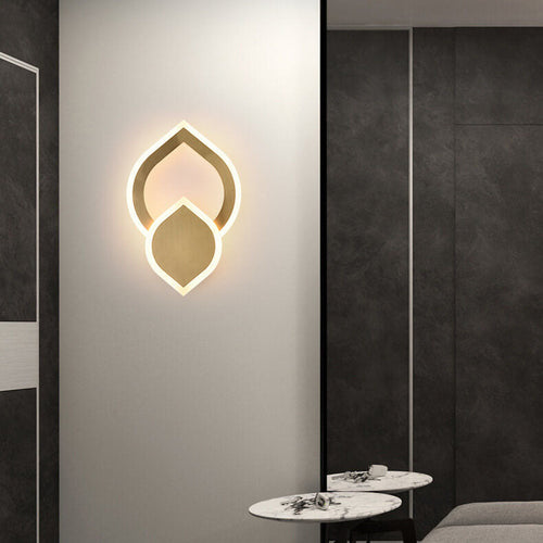 Colorlicht - moderne led-wandlampe in blattform