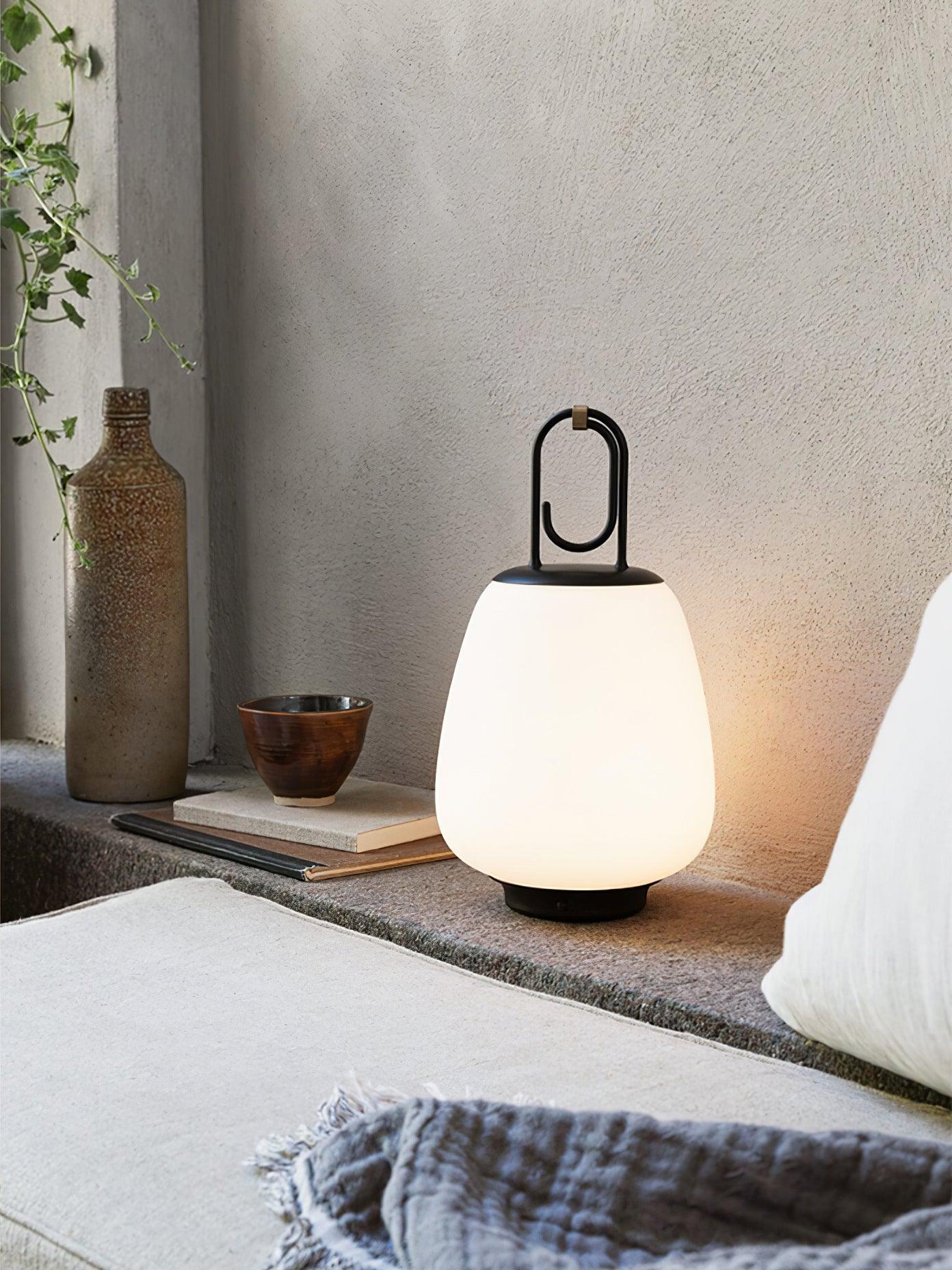 Tragbare laterne eingebaute batterie tischlampe