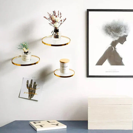 Elevatedelegance - eisen Glas rund hängend Regal