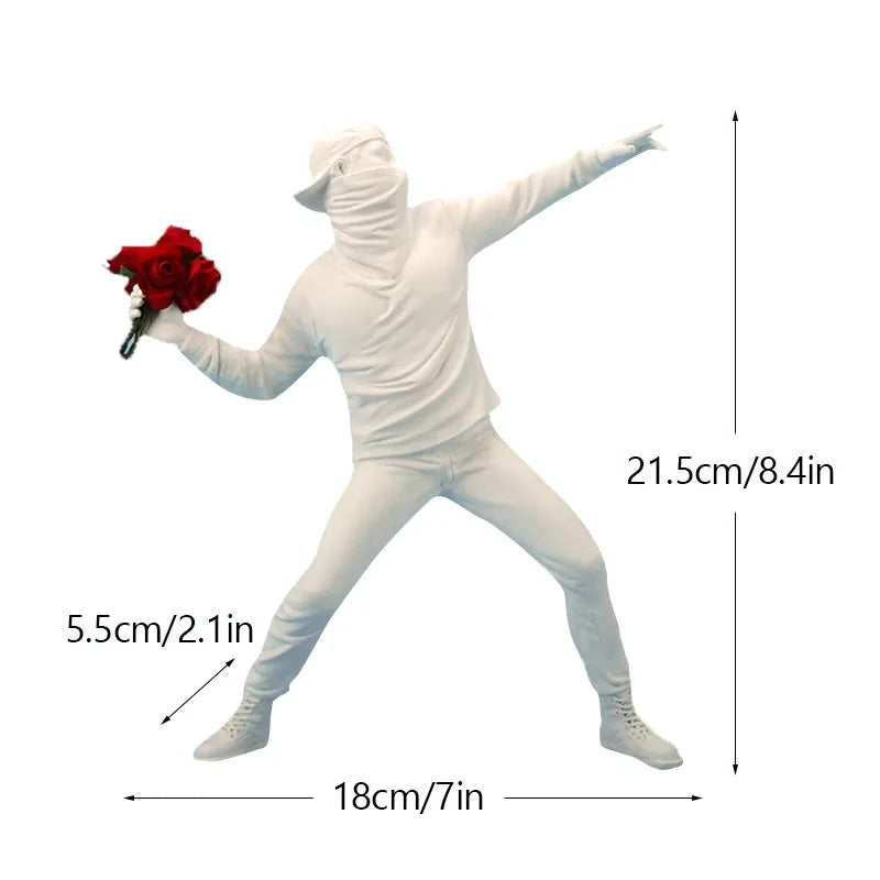 Von banksy inspirierte skulpturensammlung