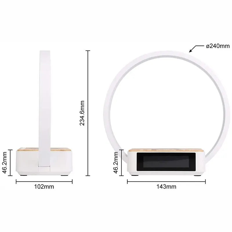 BedsideLuxe | drahtloser alarm rundleuchte