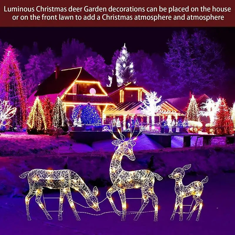 Glühender hirsch | rentier weihnachtsdekoration