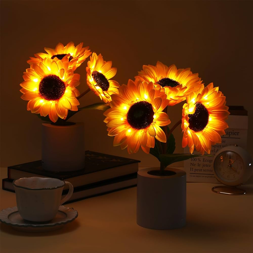 Schimmernde sonnenblumenlampe