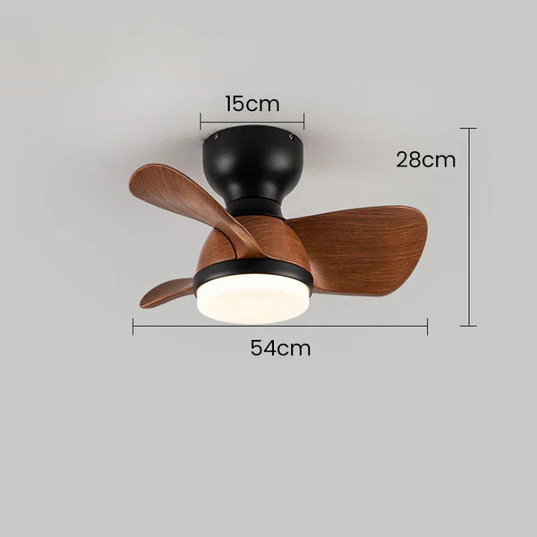 Holz einfach stilvoll schlafzimmer deckenventilator mit led-licht