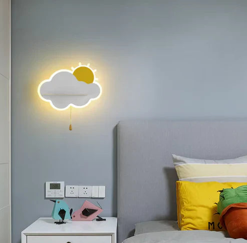 CloudLumi | led wandleuchte für jungen und mädchen im kinderzimmer | wandlampe mit wolkendesign