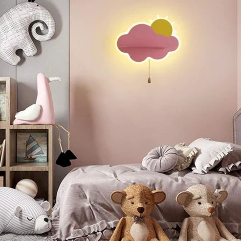 CloudLumi | led wandleuchte für jungen und mädchen im kinderzimmer | wandlampe mit wolkendesign