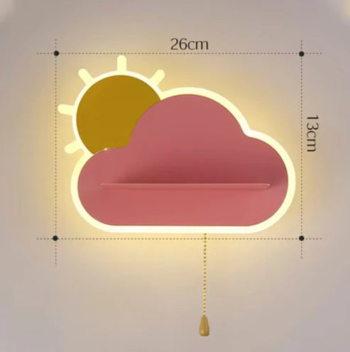 CloudLumi | led wandleuchte für jungen und mädchen im kinderzimmer | wandlampe mit wolkendesign