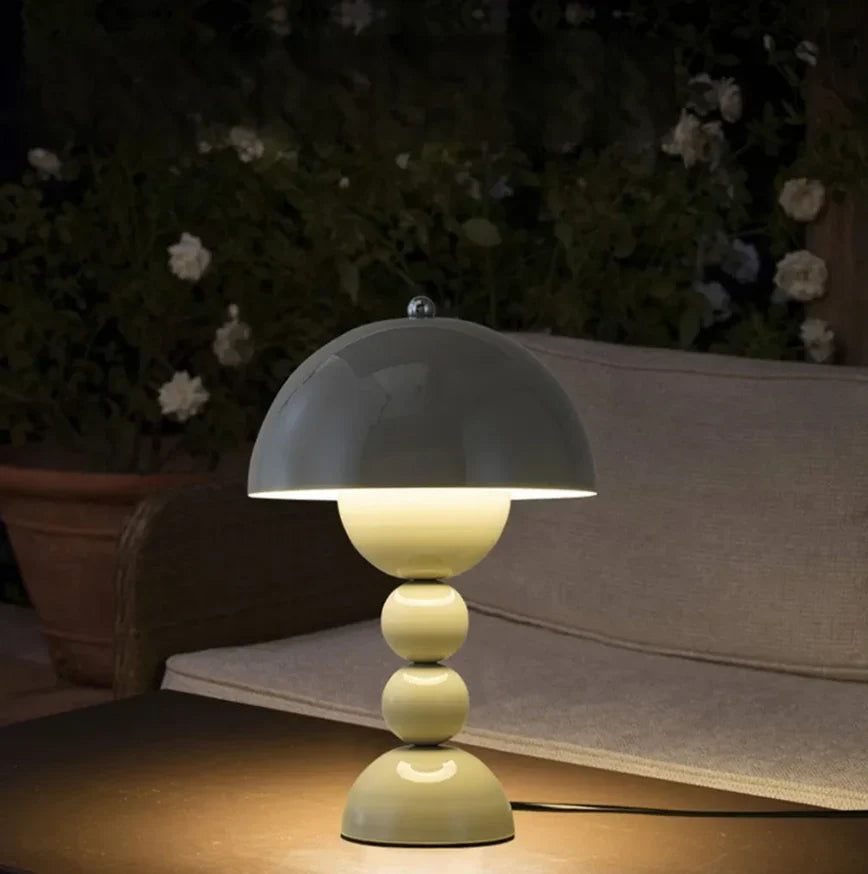 Nordische mushroom dimmbare led tischlampe | usb wiederaufladbar