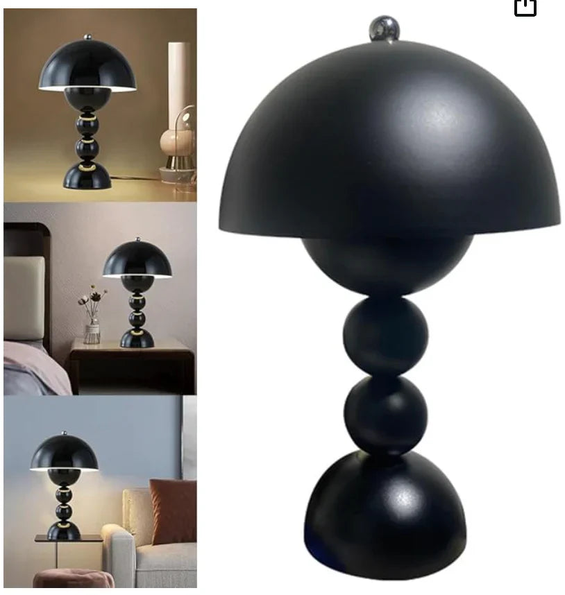 Nordische mushroom dimmbare led tischlampe | usb wiederaufladbar