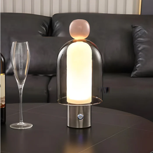 Lumiclear - glas led tischlampe mit akku
