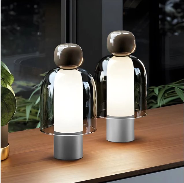 Lumiclear - glas led tischlampe mit akku