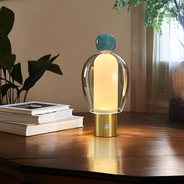 Lumiclear - glas led tischlampe mit akku