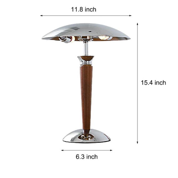 Paquebot - vintage pilz-tischlampe mit 3-stufen-dimmung