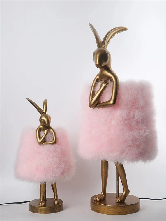Fluffybunny - feder-kaninchen-tischlampe