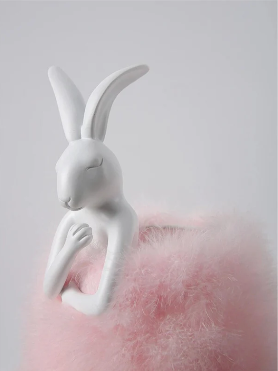 Fluffybunny - feder-kaninchen-tischlampe