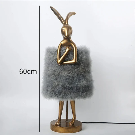 Fluffybunny - feder-kaninchen-tischlampe