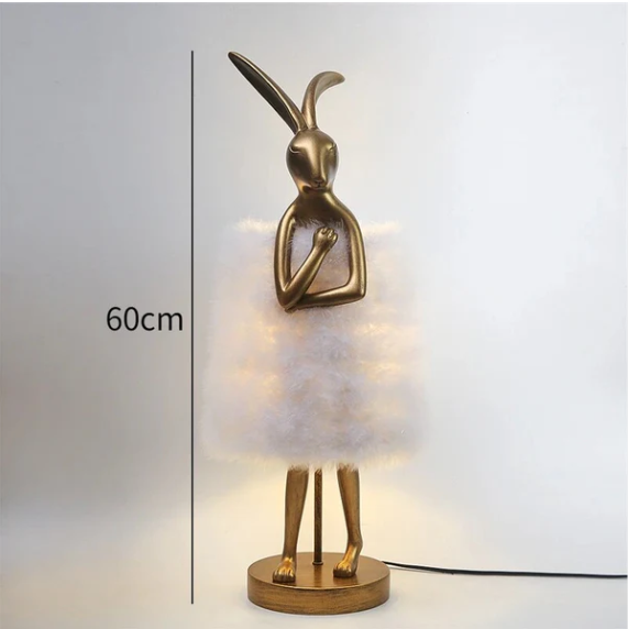 Fluffybunny - feder-kaninchen-tischlampe