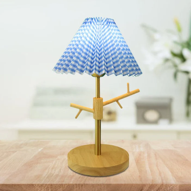 GloShine - nordische klappbare nachttischlampe mit dekorativer zieraufhängung