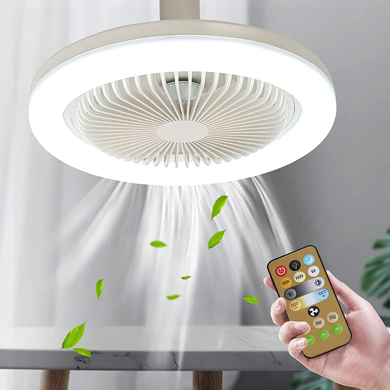 Deckenventilator mit licht, zum einschrauben in jede lampenfassung, mit fernbedienung