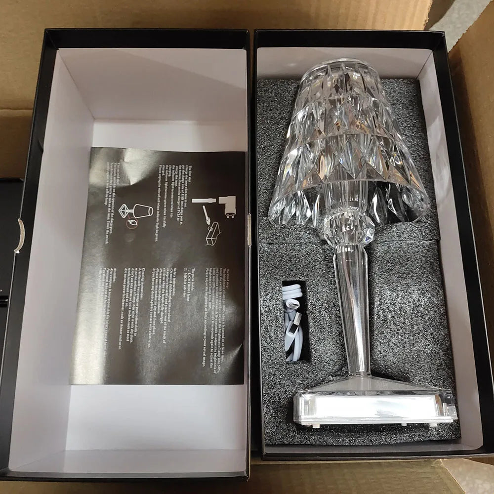 Luminouscrystal – kunst-tischlampe aus acrylkristall