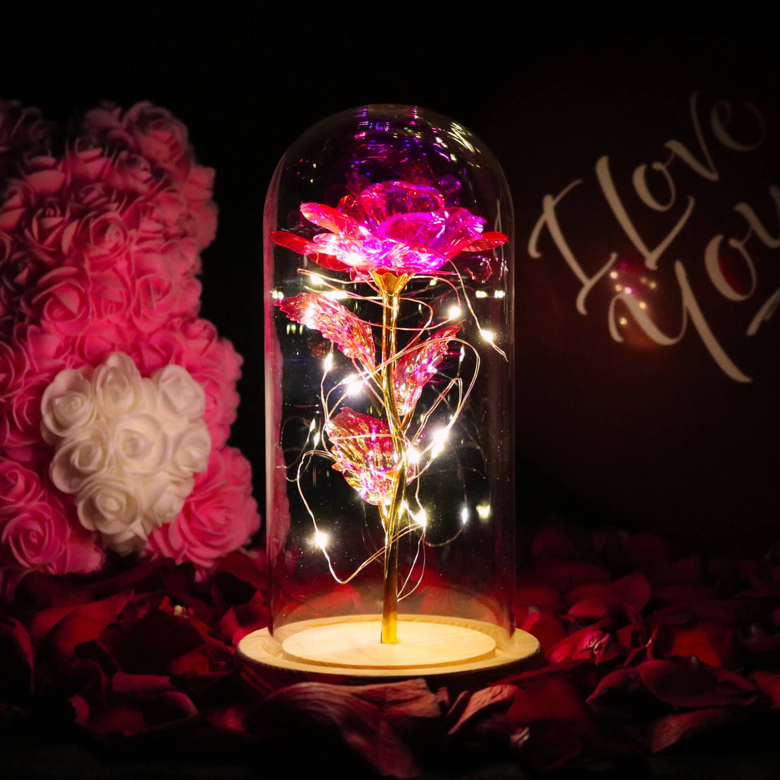 Galaxy rose ewige lampe