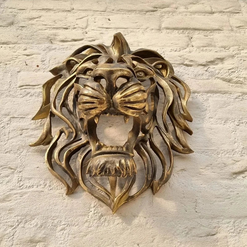 Regalroar lion - löwenkopf wandskulptur