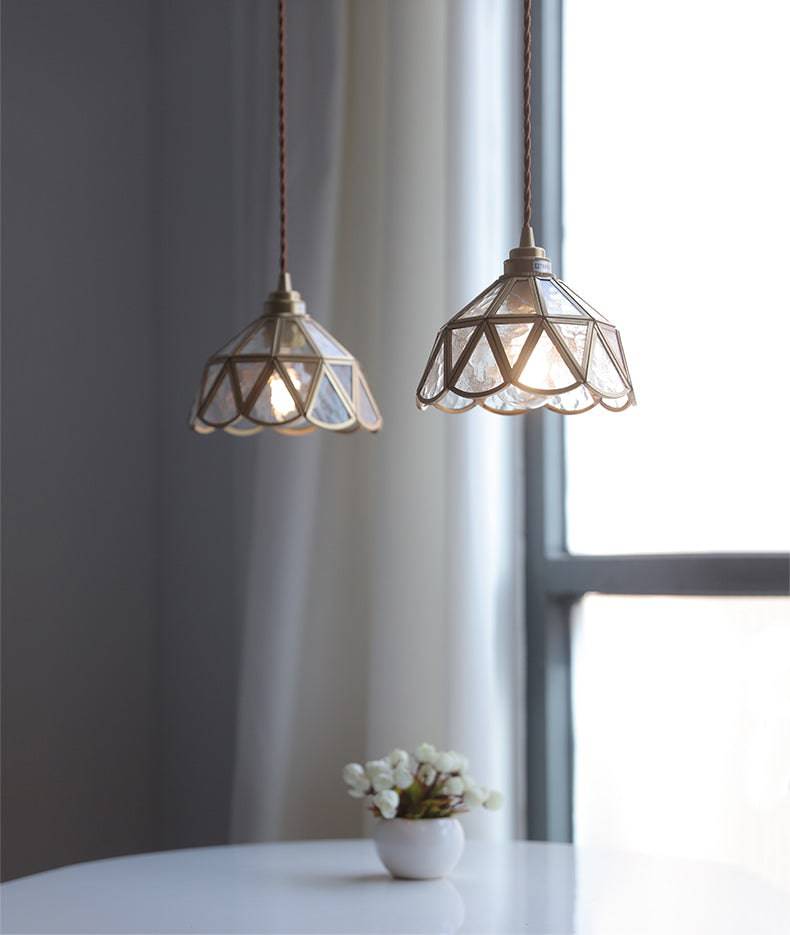 Messing glas pendelleuchte
