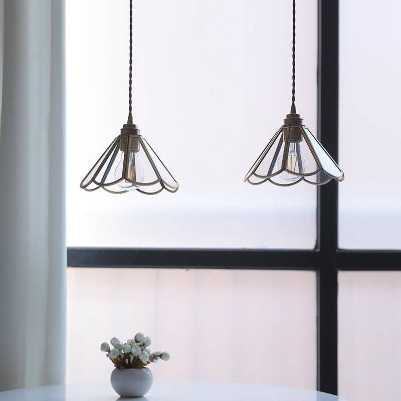 Messing glas pendelleuchte
