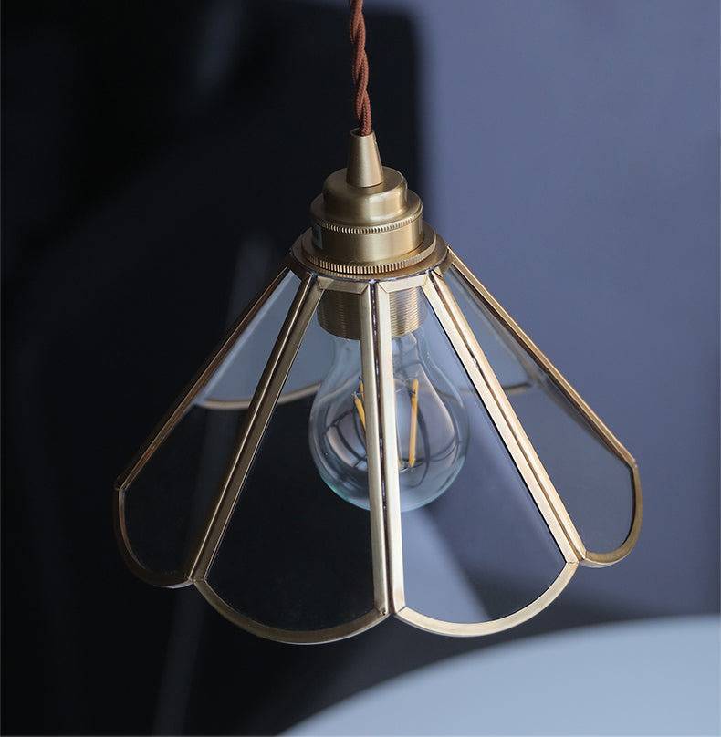 Messing glas pendelleuchte