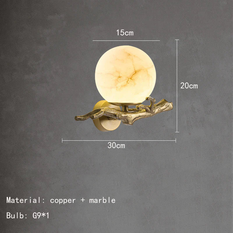 Moderne kreative marmor-wandlampe