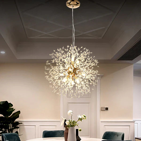 LED-pendelleuchte aus kristall