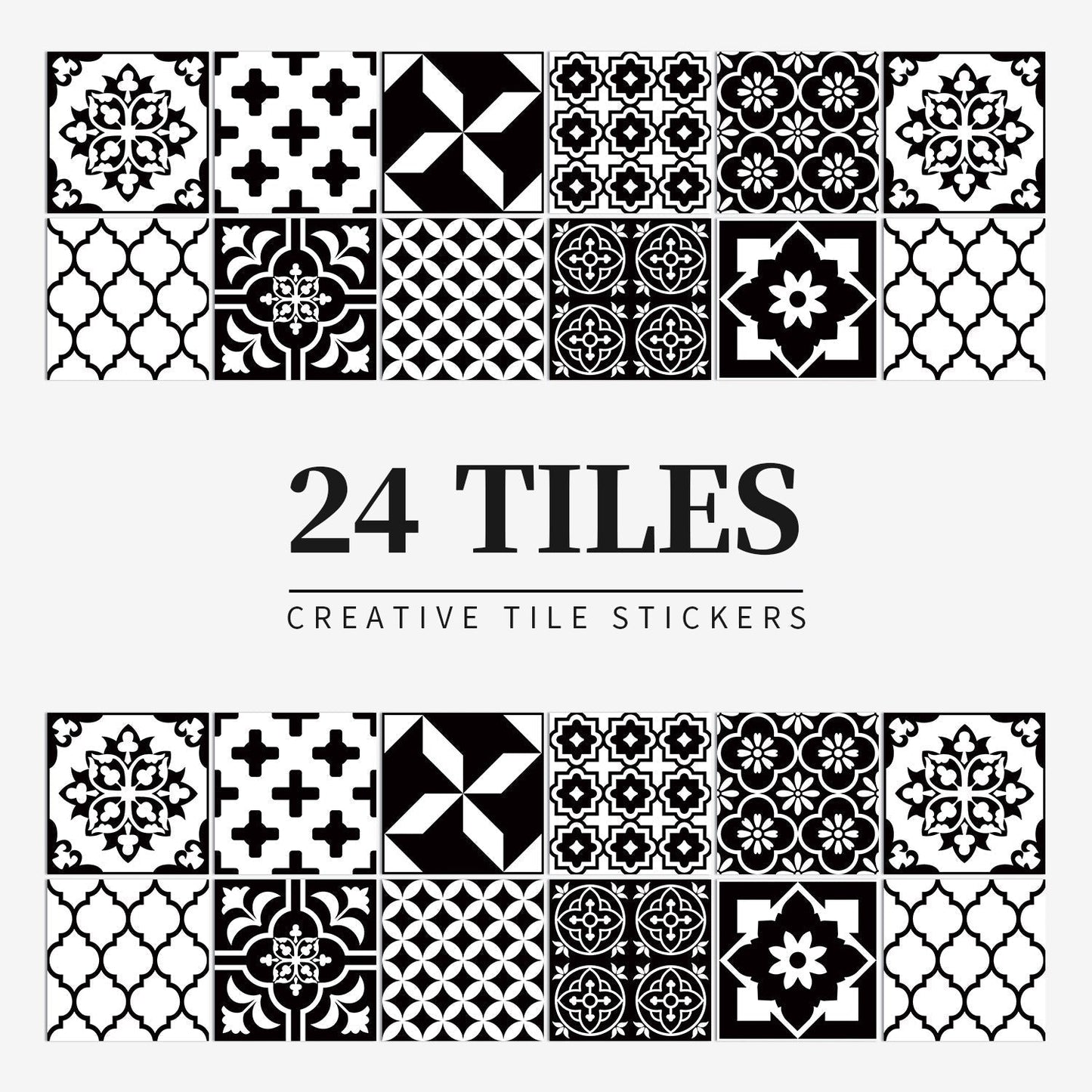 24 Stück europäische mandala-kacheln