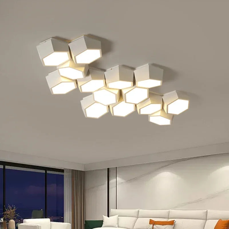 Moderne geometrie led-deckenleuchte