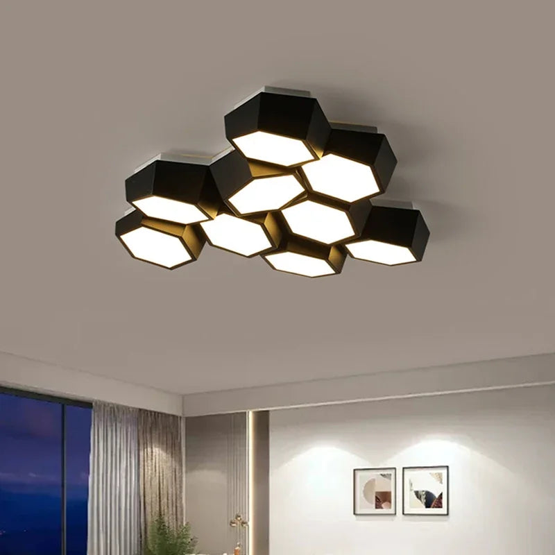 Moderne geometrie led-deckenleuchte