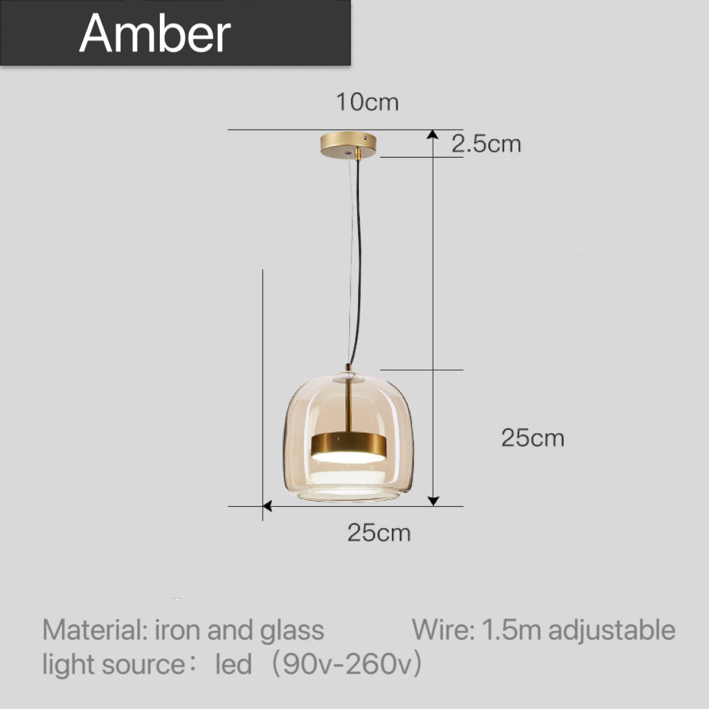 Moderne glazen hanglampen