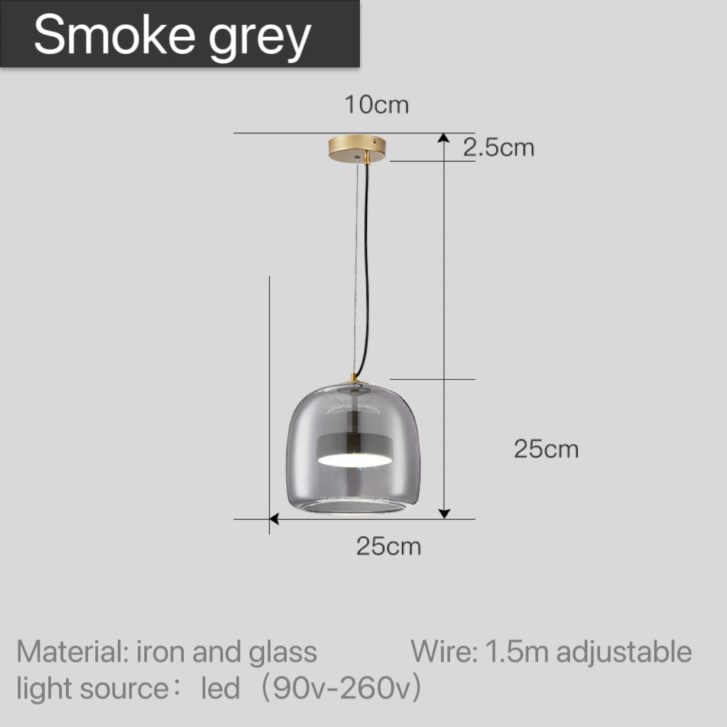 Moderne glazen hanglampen