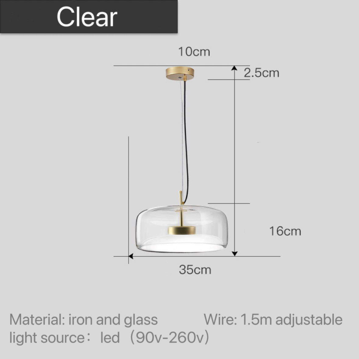 Moderne glazen hanglampen