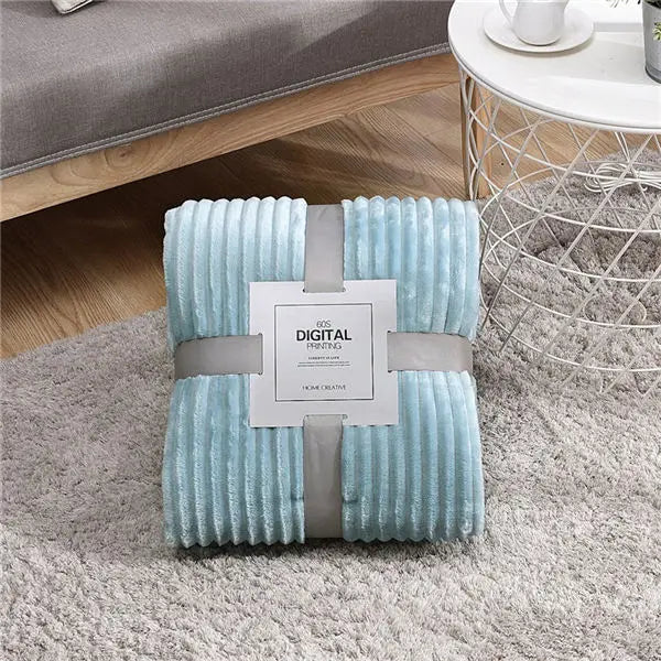 Luxeline | gestreifte flanell-decken